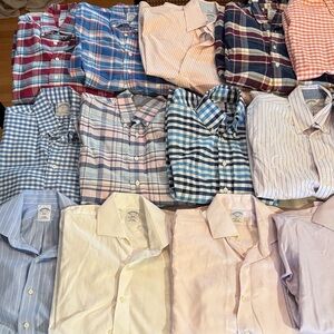 23 Brooks Brothers Long Sleeve Button Up Non Iron Regent Shirts Lot